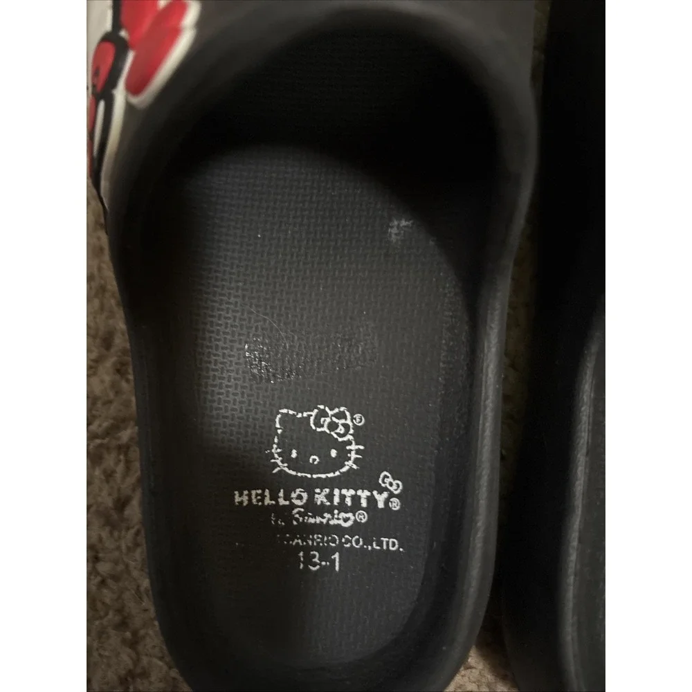 Girls Hello Kitty Slides Sz 13/1 Youth Sandals Flip Flops Beach Shoes Summer